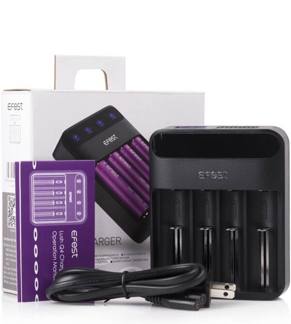 EFest LUSH Q4 – 4 Bay Smart LED Battery Charger
