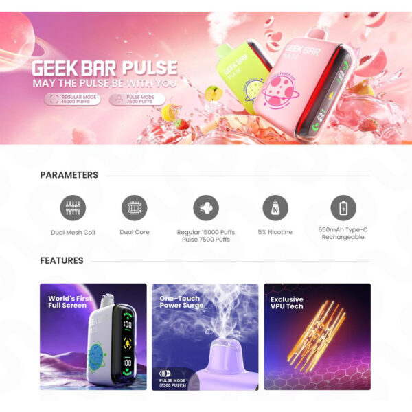 Geek Vape Pulse 15,000 Puff Disposable - Image 2