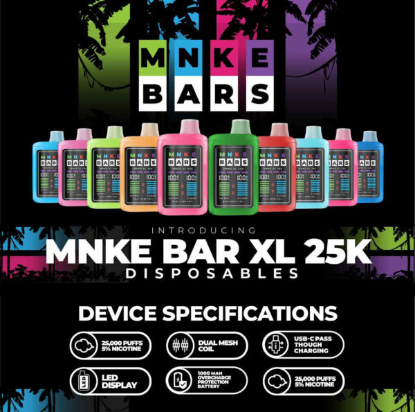 MNKE Bars MNKE XL 25,000 Puff Disposable