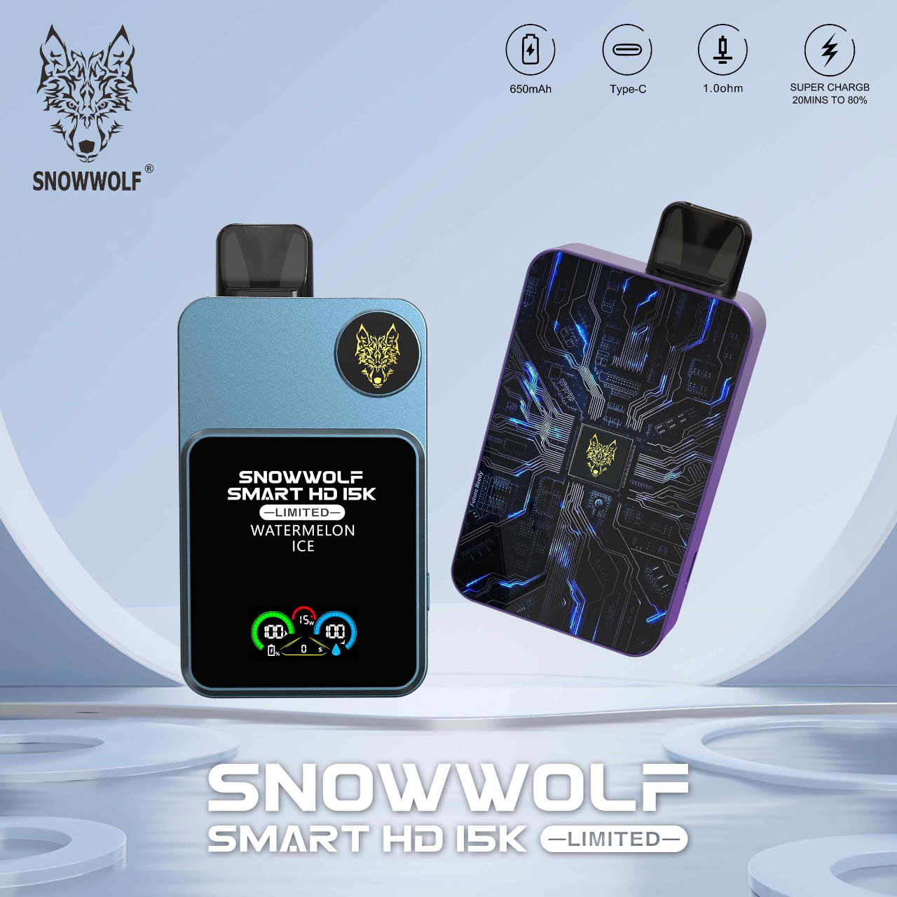 SnowWolf Smart HD 15K Limited 15,000 Puff Disposable