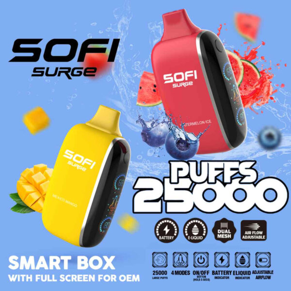 Sofi Surge Zero Nicotine 25,000 Puff Disposable - Image 3